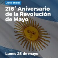 Pinamar conmemorará el 216° aniversario de la Revolución de Mayo